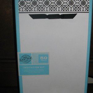 Gartner Invitation Card Kit Invites Response Cards & Envelopes New Black & White